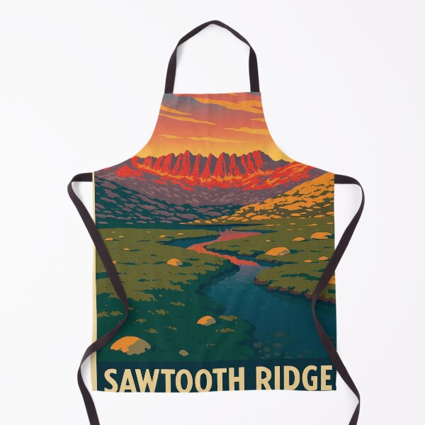 Item preview, Sunrise on the Sawtooth Ridge Vintage Poster designed and sold by ~ Roodpart ~ Owen White.