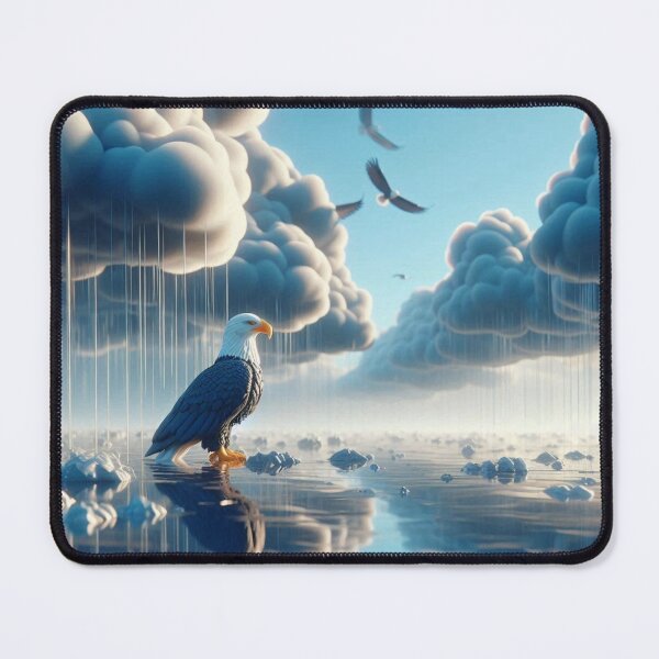 Item preview, Majestic Eagle Watching the Rainy Sky – Dramatic Cloudy Day Artwork designed and sold by choder61.