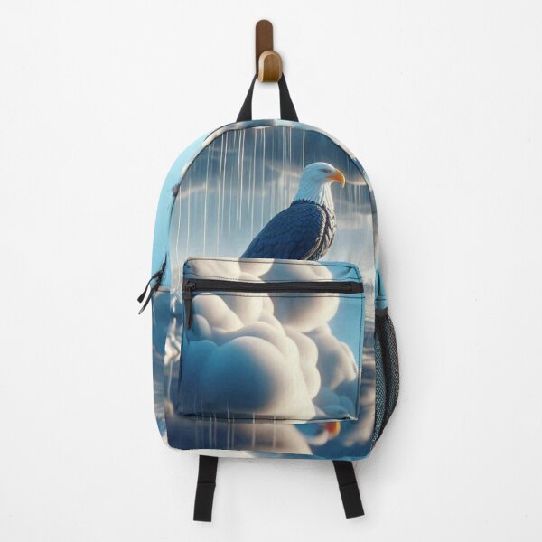 Item preview, Majestic Eagle Watching the Rainy Sky – Dramatic Cloudy Day Artwork designed and sold by choder61.