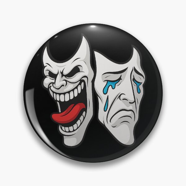Item preview, Demonic Theatre Masks – Laugh & Cry designed and sold by MadMarkerDesign.