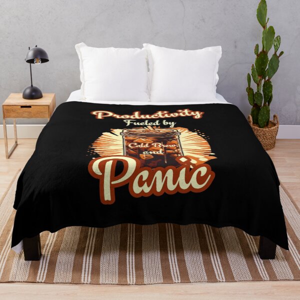 Item preview, Productivity Fueled By Cold Brew And Panic - Funny Coffee Workplace Humor designed and sold by DemureArtsy.