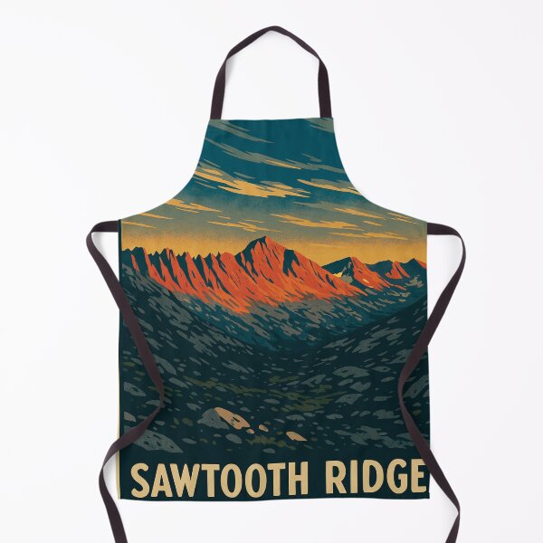 Item preview, Sunset on the Sawtooth Ridge Vintage Poster designed and sold by ~ Roodpart ~ Owen White.