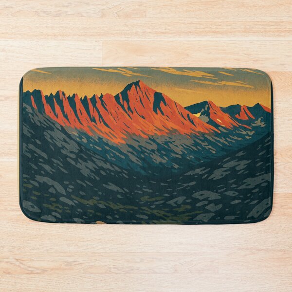 Item preview, Sunset on the Sawtooth Ridge Vintage Poster designed and sold by ~ Roodpart ~ Owen White.