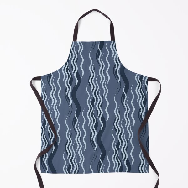 Item preview, Wavy Indigo Drift – Modern Blue Abstract Flow Pattern designed and sold by Stacey Spivak.