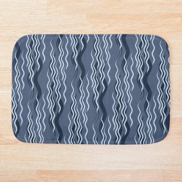 Item preview, Wavy Indigo Drift – Modern Blue Abstract Flow Pattern designed and sold by Stacey Spivak.