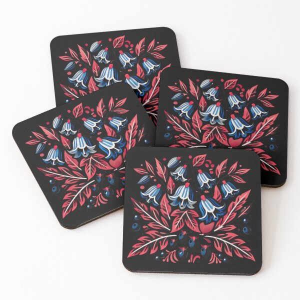Item preview, Belladonna in Red and Blue. Poison Garden.  designed and sold by WickedLibrary.