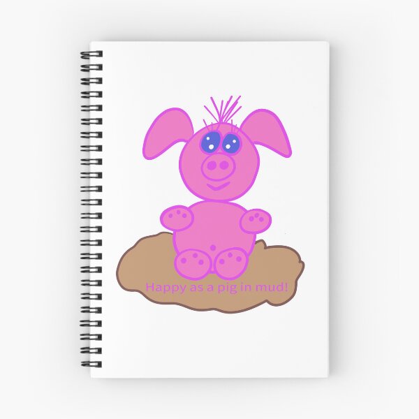 Item preview, Whimsical Piggy spiral notebook designed and sold by Whimsical Friends.