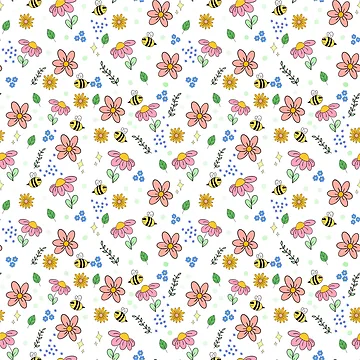 Artwork thumbnail, Spring bee pattern by Onehappyhook