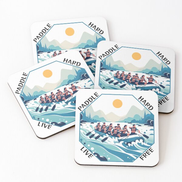Item preview, Whitewater Rafting Team Adventure – Paddle Hard, Live Free designed and sold by Fikuall.