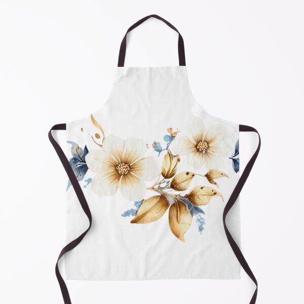Artikelvorschau, Elegantes Aquarell-Blumenmuster – Creme & Blau entworfen und verkauft von CharmingGarden.