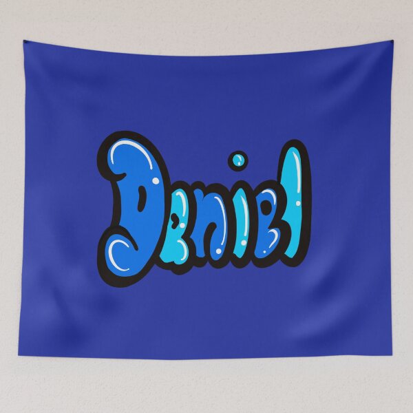Item preview, Daniel name in blue graffiti calligraphy Top 10 best personalised gifts for boys and men David designed and sold by Artonmytee.