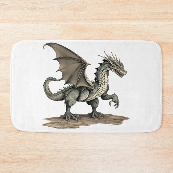 Item preview, Woodcut Dragon Illustration – Vintage Fantasy Art designed and sold by CharmingGarden.