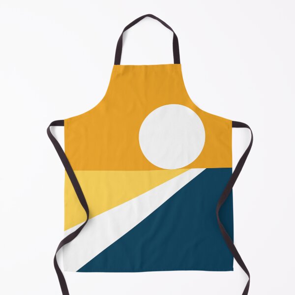 Item preview, Geometric Shapes Sunrise Sunset Abstract 2 in Mustard Navy Blue designed and sold by nineFlorals.