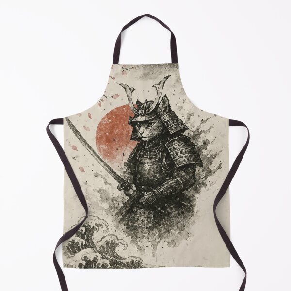 Artikelvorschau, Samurai-Katze Sumie japanischer Vintage entworfen und verkauft von TomFrontierArt.