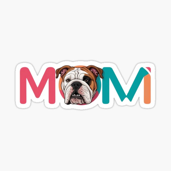 Vista previa del artículo con la obra «Mamá bulldog inglés británico», diseñado y vendido por hemp3x.