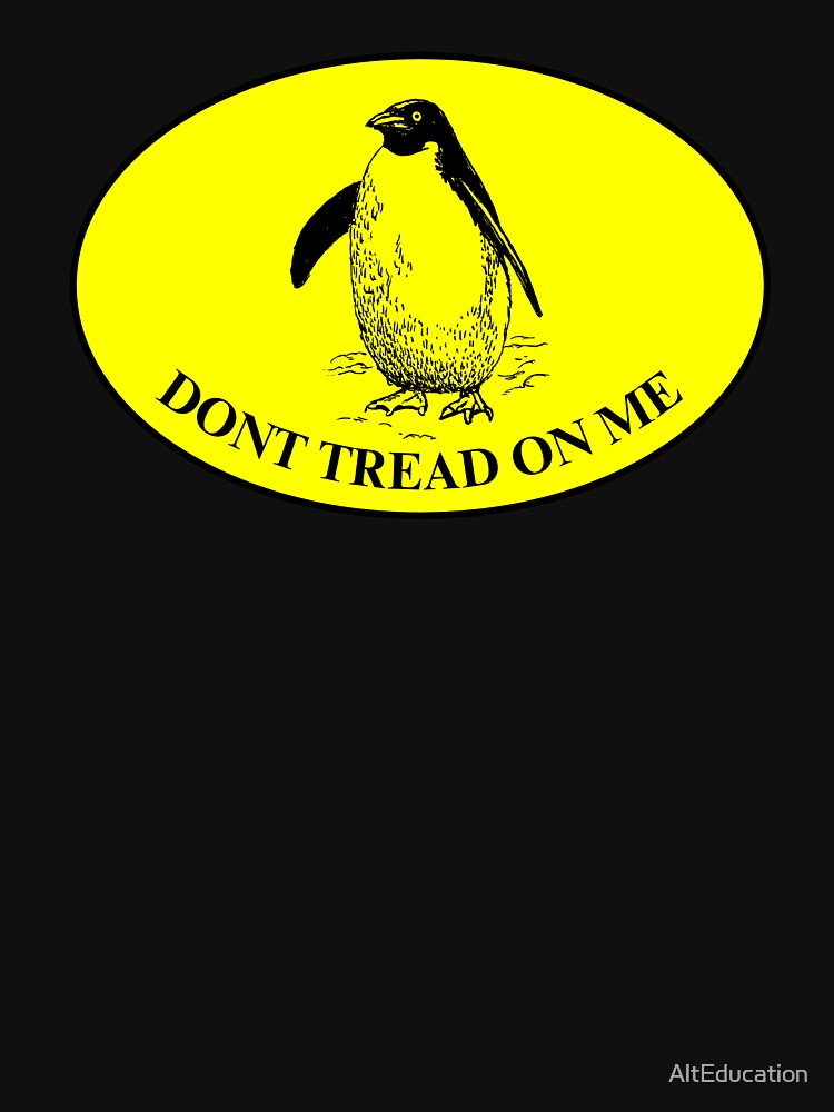 Thumbnail 7 of 7, Classic T-Shirt, DONT TREAD ON ME - OVAL BOTTOM WORDS designed and sold by AltEducation.
