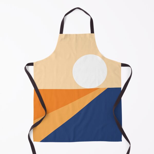 Item preview, Geometric Shapes Sunrise Sunset Abstract 4 in Burnt Orange Navy Blue designed and sold by nineFlorals.