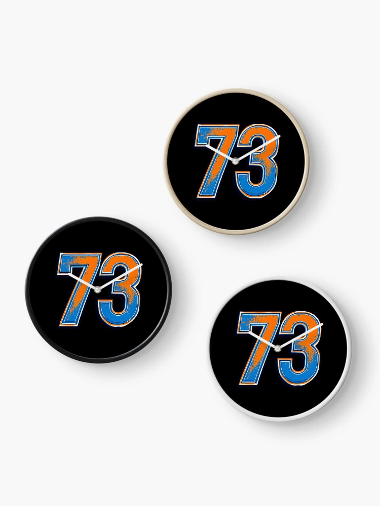 Thumbnail 3 of 4, Clock, Retro Racing 73 Number designed and sold by SteadyRolling.