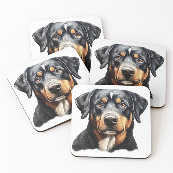 Item preview, Powerful Joy: Happy Rottweiler Portrait designed and sold by MYK-Printing.