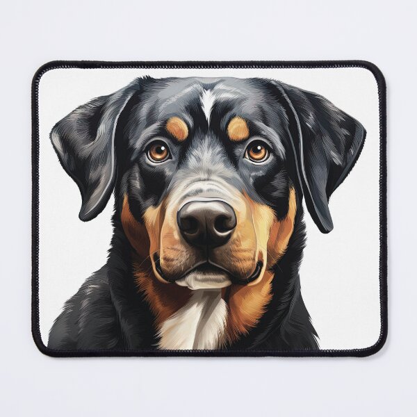 Item preview, Powerful Joy: Happy Rottweiler Portrait designed and sold by MYK-Printing.