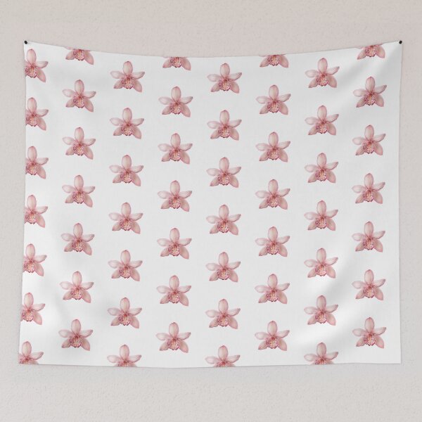 Item preview, pink orchid flower sticker designed and sold by inainart.