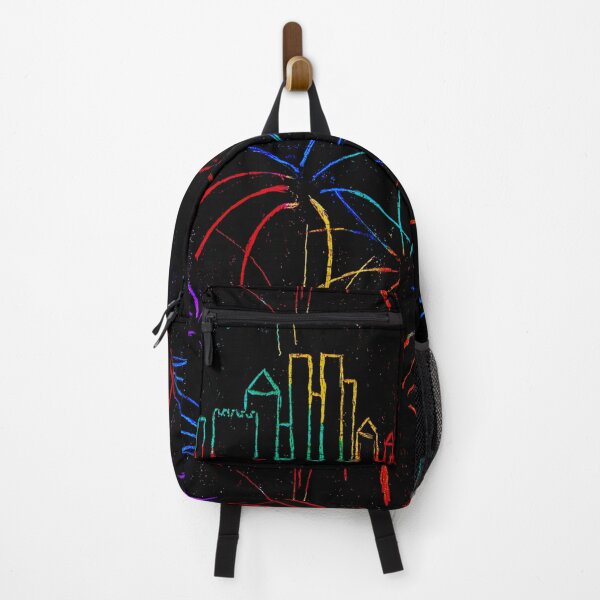 Item preview, Fireworks over the city – scratch picture with wax crayons designed and sold by Vision Illustrated.