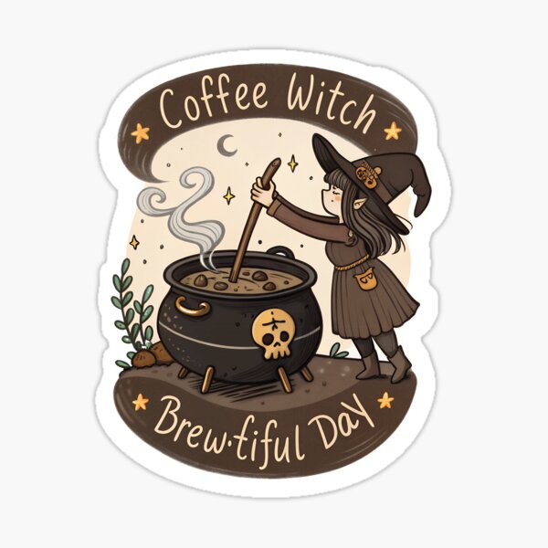 Item preview, Mystical Coffee Witch Brew T-Shirt designed and sold by Boss-Fashion.