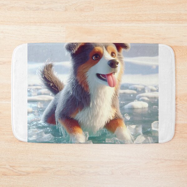 Item preview, Frosted Fun: Happy Dog in Snowy Ice Landscape designed and sold by choder61.