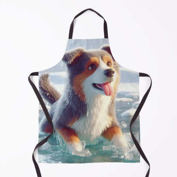 Item preview, Frosted Fun: Happy Dog in Snowy Ice Landscape designed and sold by choder61.