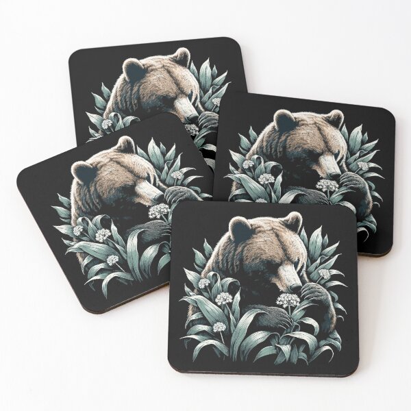 Item preview, Bear eating wild garlic gift designed and sold by Pineapple-Tree.