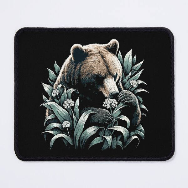 Item preview, Bear eating wild garlic gift designed and sold by Pineapple-Tree.