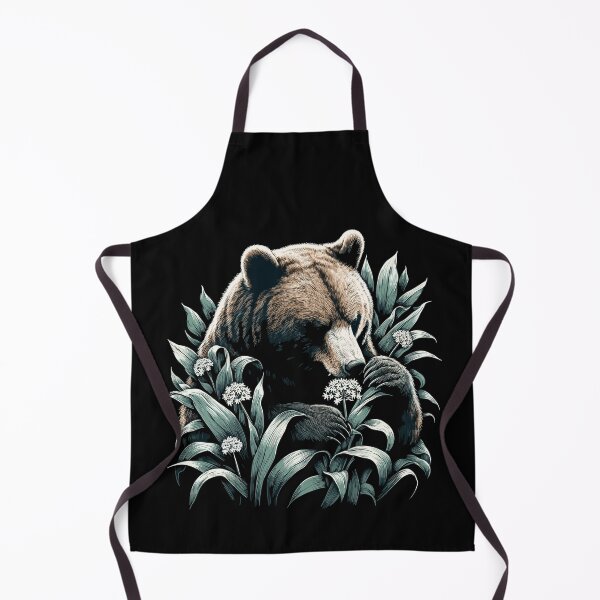 Item preview, Bear eating wild garlic gift designed and sold by Pineapple-Tree.