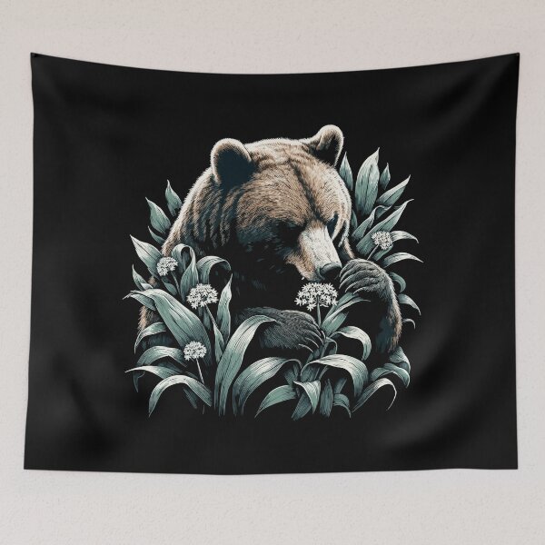 Item preview, Bear eating wild garlic gift designed and sold by Pineapple-Tree.