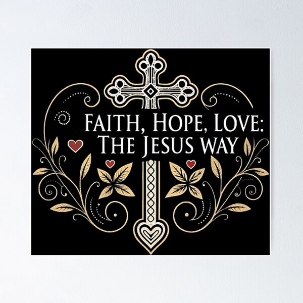 Item preview, Faith, Hope, Love: The Jesus Way designed and sold by likbatonboot.