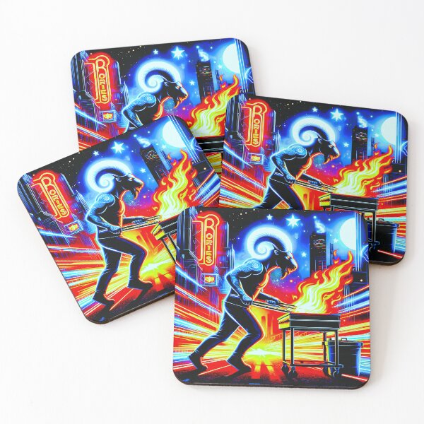 Item preview, Neon BBQ Nights: The Adventurous Aries Chef designed and sold by Fantabulous.