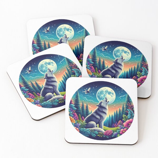 Item preview, Wolf and Moon designed and sold by Red-forever.