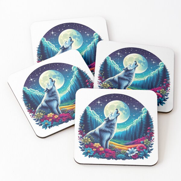 Item preview, Wolf and Moon designed and sold by Red-forever.