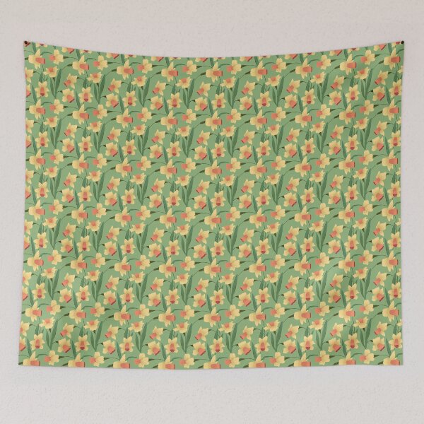 Item preview, narcissus pattern blueish designed and sold by AnniBoDesign.