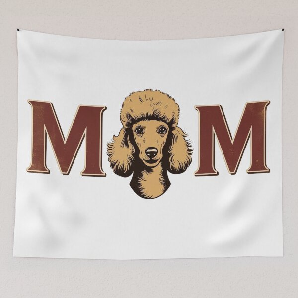 Item preview, Poodle Mom Retro Vintage Illustration designed and sold by hemp3x.