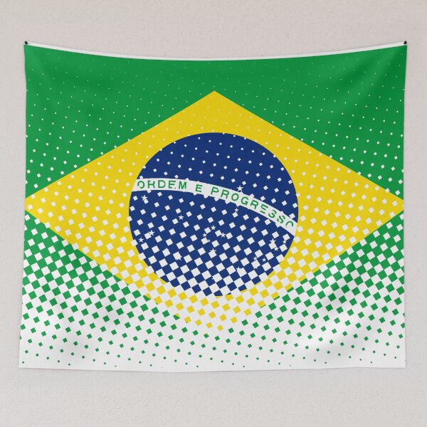 Item preview, Flag Of Brazil With Halftone Effect designed and sold by Almdrs.
