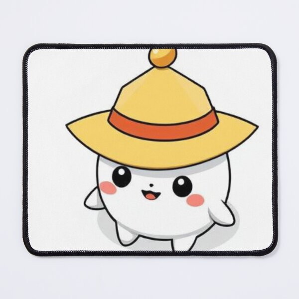 Item preview, Cute Cartoon Character Wearing a Straw Hat designed and sold by creative cloud.