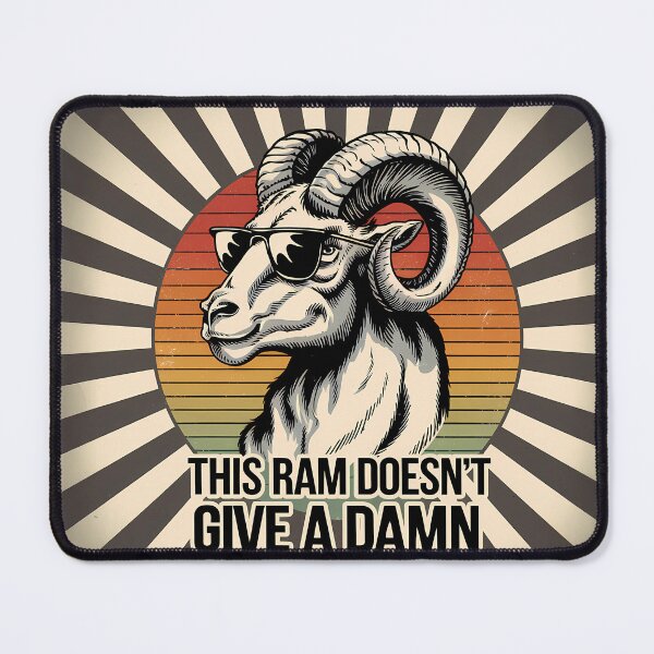Item preview, This Ram Doesn’t Give a Damn – Retro Funny Aries designed and sold by KateVil.
