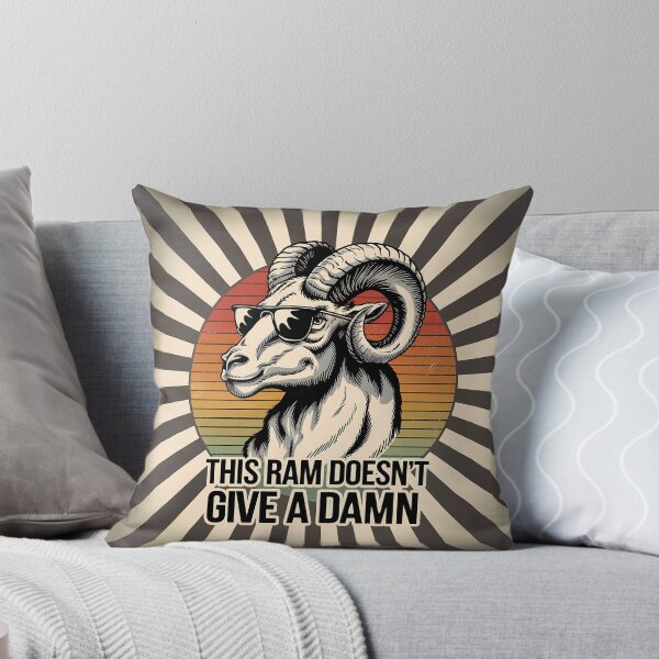 Item preview, This Ram Doesn’t Give a Damn – Retro Funny Aries designed and sold by KateVil.