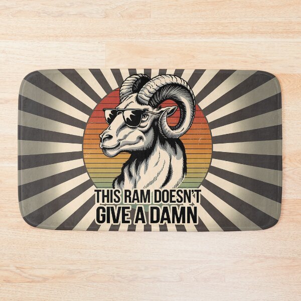 Item preview, This Ram Doesn’t Give a Damn – Retro Funny Aries designed and sold by KateVil.