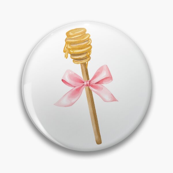 Item preview, Honey Dipper with Dripping Honey and Pink Bow – Coquette Cottagecore Aesthetic designed and sold by DivinePassion.