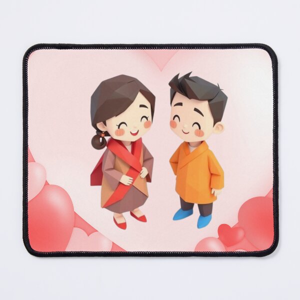 Item preview, Adorable Couple in Love Surrounded by Hearts designed and sold by creative cloud.