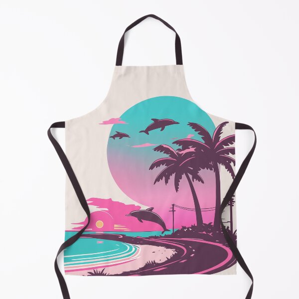 Artikelvorschau, Vaporwave Sommer Dolphin Coast entworfen und verkauft von Bearabilia.