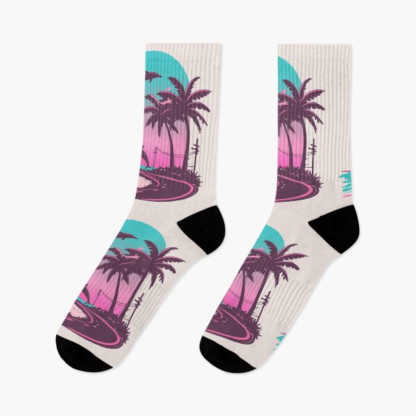 Artikelvorschau, Vaporwave Sommer Dolphin Coast entworfen und verkauft von Bearabilia.
