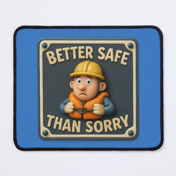 Item preview, Better safe than sorry – cartoon protection with style designed and sold by Girih.