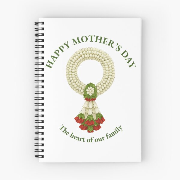 Item preview, Thai Jasmine Garland – The Heart of Our Family (Mother’s Day Art) designed and sold by Patternicity.
